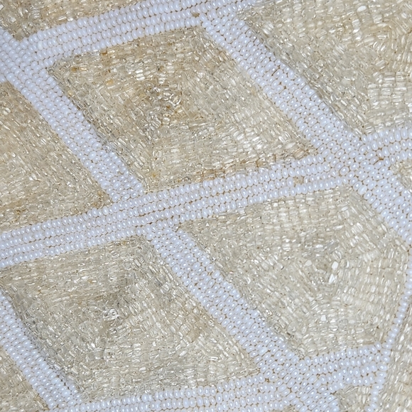 Vtg Ed Robinson 50s Glass Beaded Purse Hand Made in Belgium Evening Bag Clutch - Picture 9 of 14